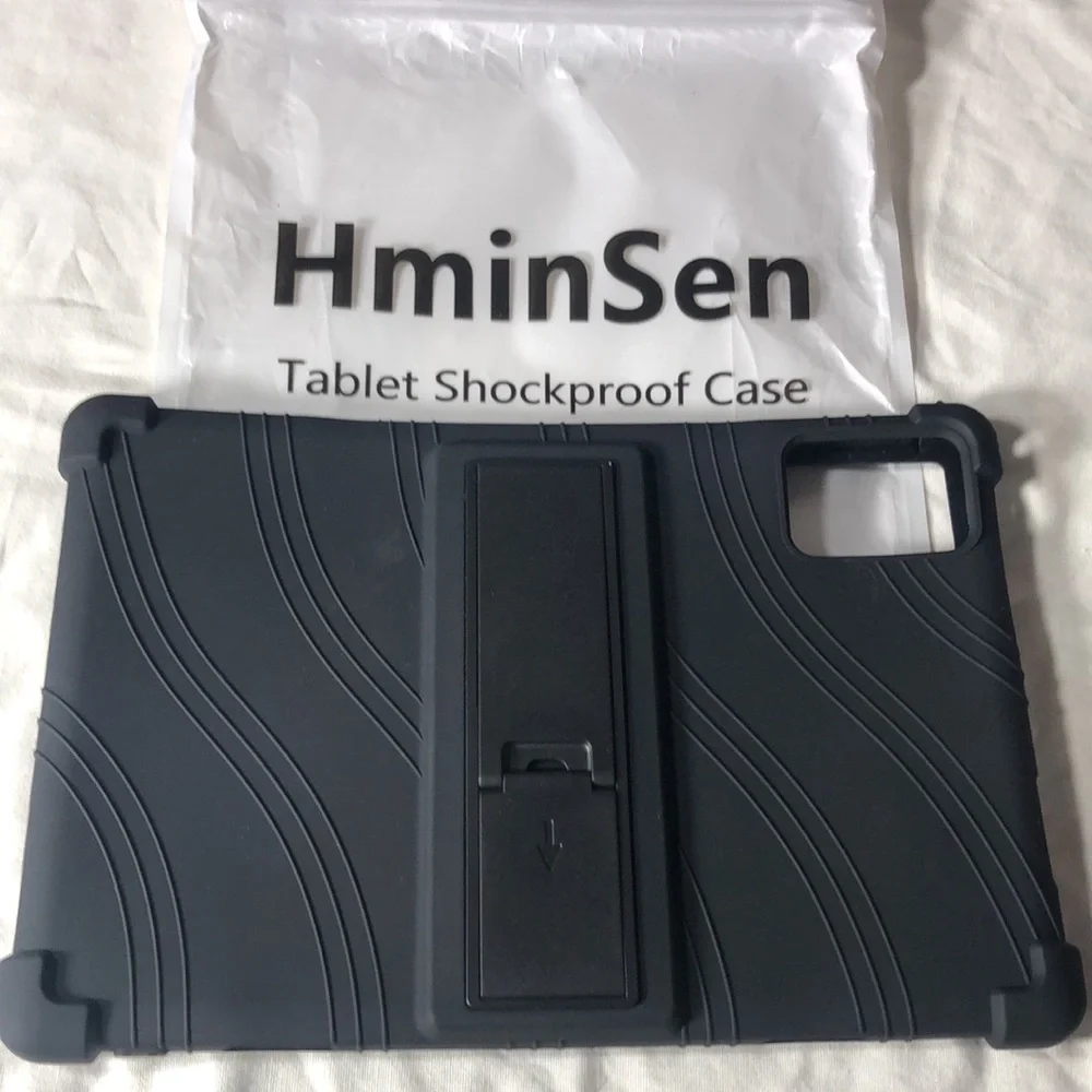 Black Shockproof Tablet Case with Honeycomb Grip